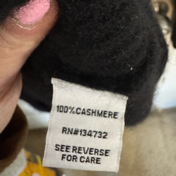 Knyt & Lynk Women's Cashmere Cowl Neck Black Asymmetrical Pullover Sweater M - Picture 7 of 13